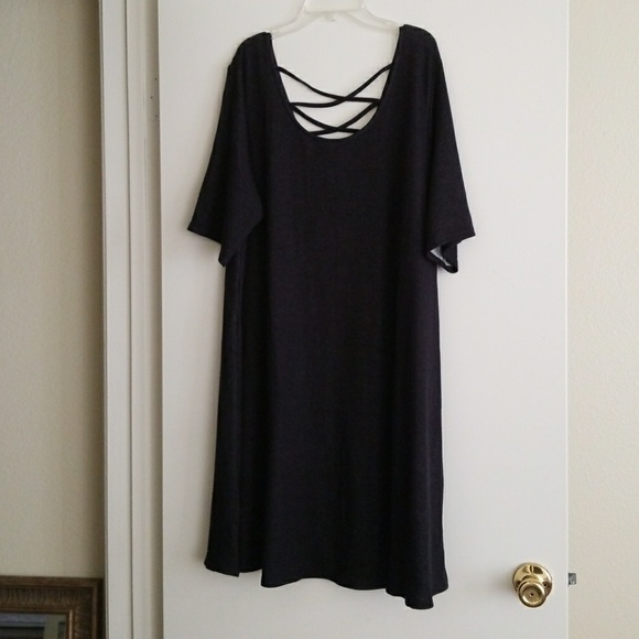 Just Found Dresses & Skirts - JUST FOUND black midi swing plus size dress 3x